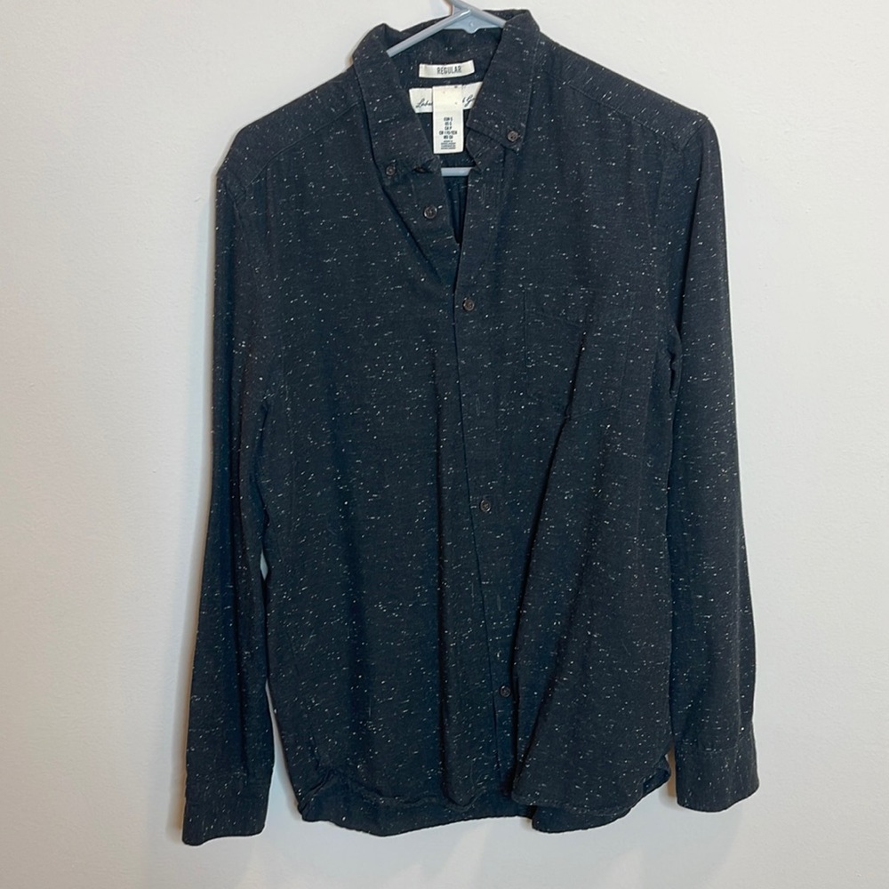 H&M Mens Black Button Down Shirt